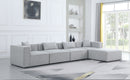 Cube - Linen 5 Piece Modular Sectional With Chaise