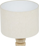 Opus - Travertine, Linen Textured Fabric And Brass Table Lamp - Travertine