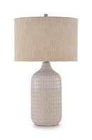 Capwich - Ceramic Table Lamp - Beige / White