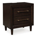 Mallenette - Two Drawer Night Stand - Merlot