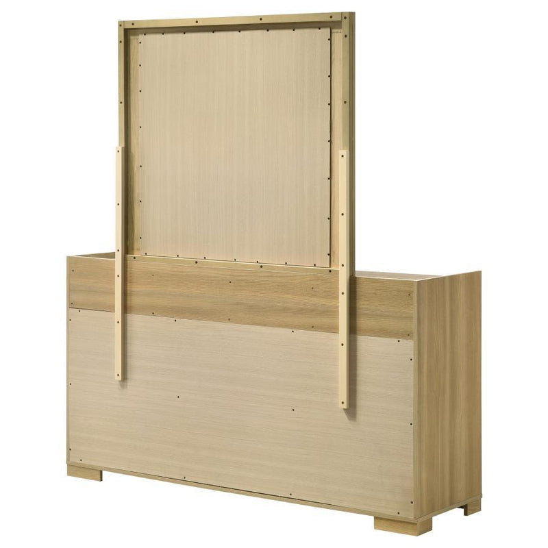 Hyland - 6 Drawers Dresser With Mirror - Natural