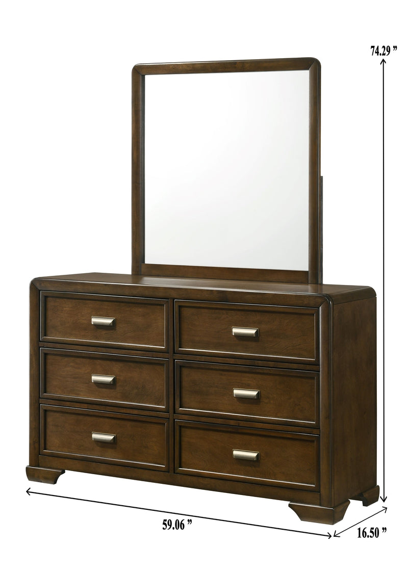 Coffield - Dresser & Mirror - Brown