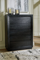 Londer - Five Drawer Chest - Black