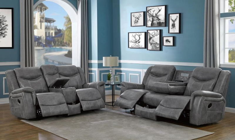 Conrad - Upholstered Padded Arm Motion Sofa Set