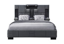 Oscar - King Bed Without Wood Trim - Dark Gray