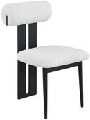 Dario - Boucle Dining Chair With Black Frame (Set of 2)