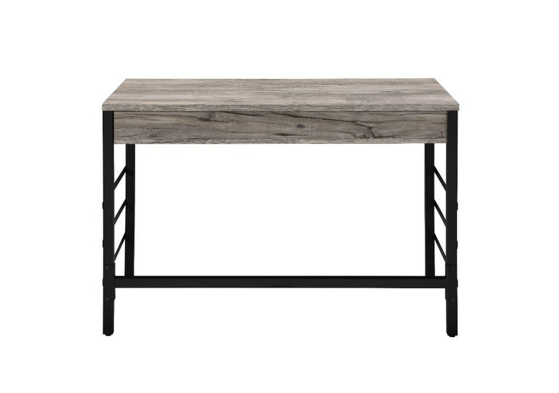 Disho - Writing Desk With USB - Light Weathered Oak & Black