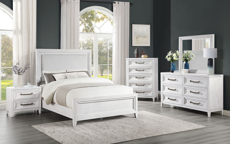 Marielle - 5 Drawer Bedroom Chest - Distressed White