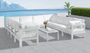 Nizuc - Outdoor Patio 10 Piece Modular Sectional With White Frame