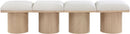 Pavilion - 4 Piece Modular Bench With Natural Base