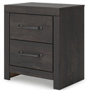 Hollivern - Two Drawer Night Stand - Dark Gray