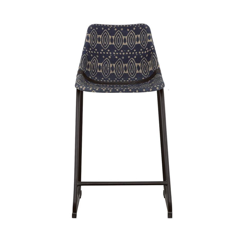 Marquise - Upholstered Counter Chair (Set of 2) - Blue Canvas