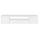 Jude - 2 Door Engineered Wood TV Stand - High Gloss White