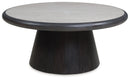 Bracken - Round Cocktail Table - French Black