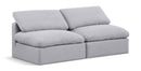 Indulge - Linen 2 Seat Modular Armless Sofa
