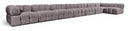 Orin - Velvet Performance Fabric Upholstered 8 Piece L-Shaped Sectional