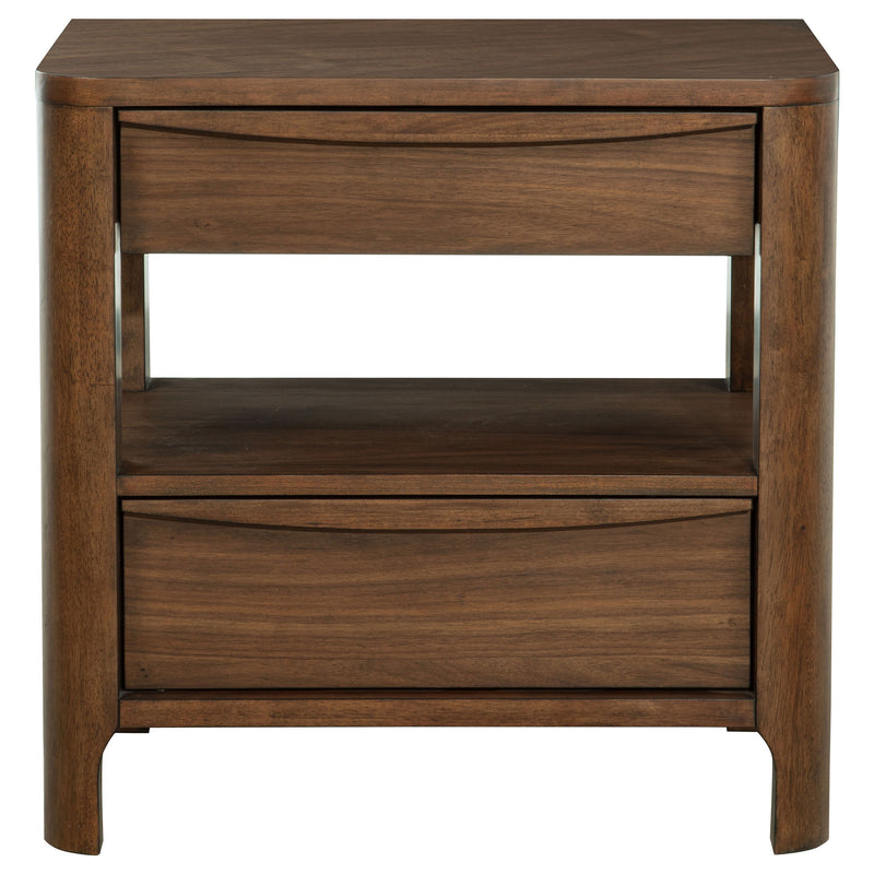 Maderia - 2-Drawer Nightstand Bedside Table - Walnut