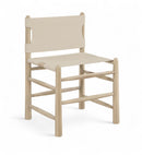 Santos - Vegan Leather Upholstered Dining Chair With Stained Natural Base (Set of 2)