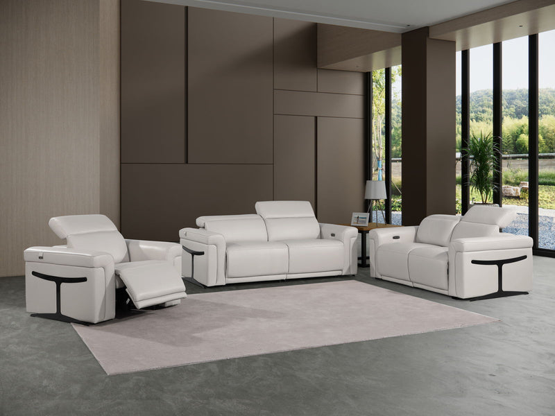 1126 - Top Grain Power Reclining Italian Leather Living Room Set