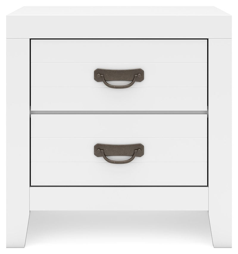 Binterglen - White - Two Drawer Night Stand