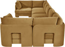 Hammond - Velvet Performance Fabric Upholstered 7 Piece U-Shaped Sectional