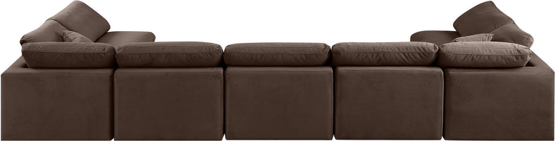 Indulge - Velvet 7 Piece Modular U-Shaped Sectional