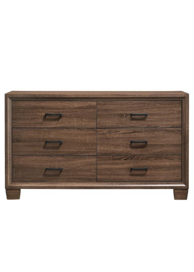 Brandon - 6-Drawer Dresser - Warm Brown