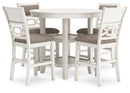 Erinberg - Dining Room Counter Table Set (Set of 5) - Antique White