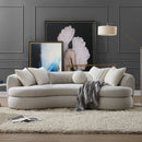 Iniko - Sofa With 6 Pillows - Beige Boucle