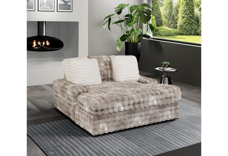 U8292 - Lounger Sofa With USB - Gray