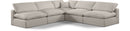 Comfy - 5 Piece Linen Modular Corner Armless Sectional