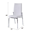 Osias - Side Chair (Set of 2) - White Synthetic Leather & Chrome