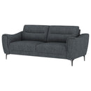 Nolan - Upholstered Sloped Track Arm Sofa - Charcoal