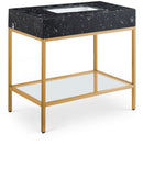 Marmo - Engineered Marble Bathroom Vanity With Gold Base