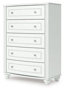 Kozlani - Five Drawer Chest - White