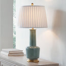 Webbington - Ceramic Table Lamp - Teal / Gold Finish