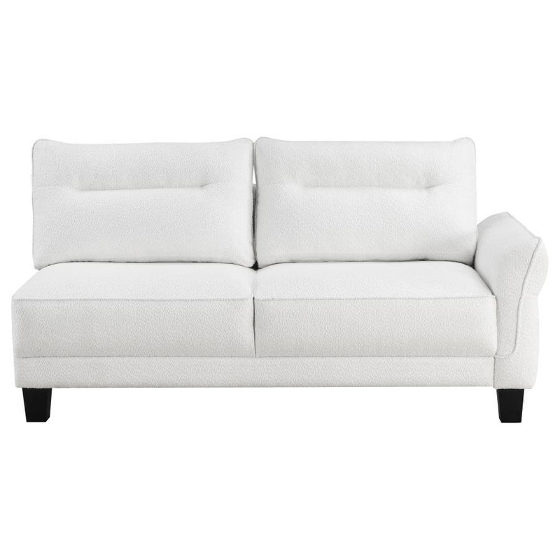 Caspian - Upholstered Curved Arm Chaise Sectional Sofa