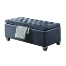 Rebekah - Bench With Storage - Gray Fabric