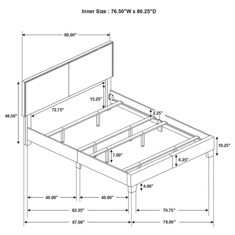 Boyd - Upholstered Bed with Nailhead Trim