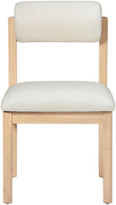 Roundhill - Fabric Dining Chair (Set of 2) - Natural Frame