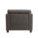 Laurissa - Chair With 3 Pillows - Light Charcoal Linen