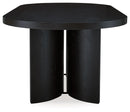Rowanbeck - Oval Dining Room Table - Black