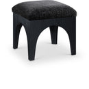 Lawson - Chenille Fabric Ottoman - Black Base