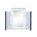 Nysa - Accent Mirror With LED - Mirrored & Faux Crystals