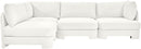 Hammond - Velvet Performance Fabric Upholstered 4 Piece Armless Sectional