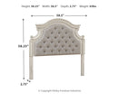 Realyn - Full UPH Panel Headboard - Chipped White