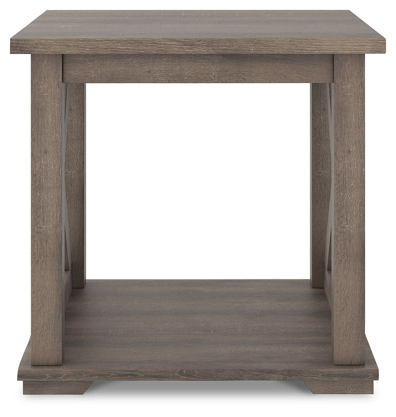 Arlenbry - Gray - Square End Table