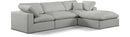 Comfy - 4 Piece Linen Fabric Modular Sectional With Chaise