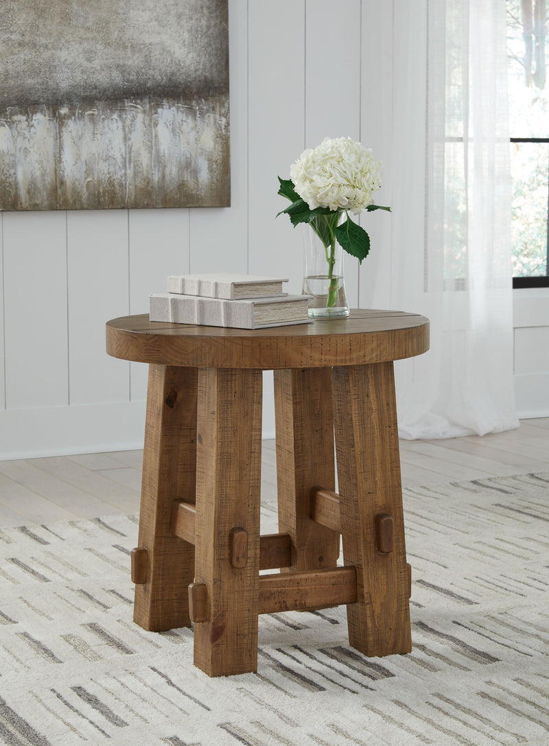 Mackifeld - Warm Brown - Round End Table