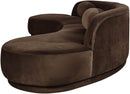 Avra - 146" Velvet Performance Fabric Upholstered Sectional
